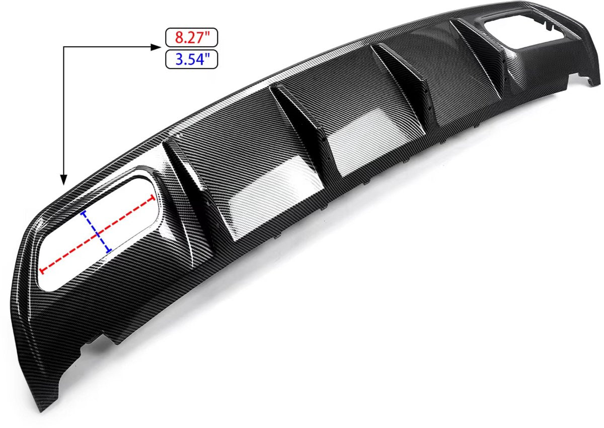 Achterbumper Diffuser Lip - Carbon Look - Voor Mercedes A-Klasse W176 A200/A45 AMG (2013-2018) - Auto Accessoires