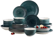 Monarch Bordenset – Dinerborden – 6 persoons – 24 delig – Groen Keramisch – Breakfast Plates – Luxe design