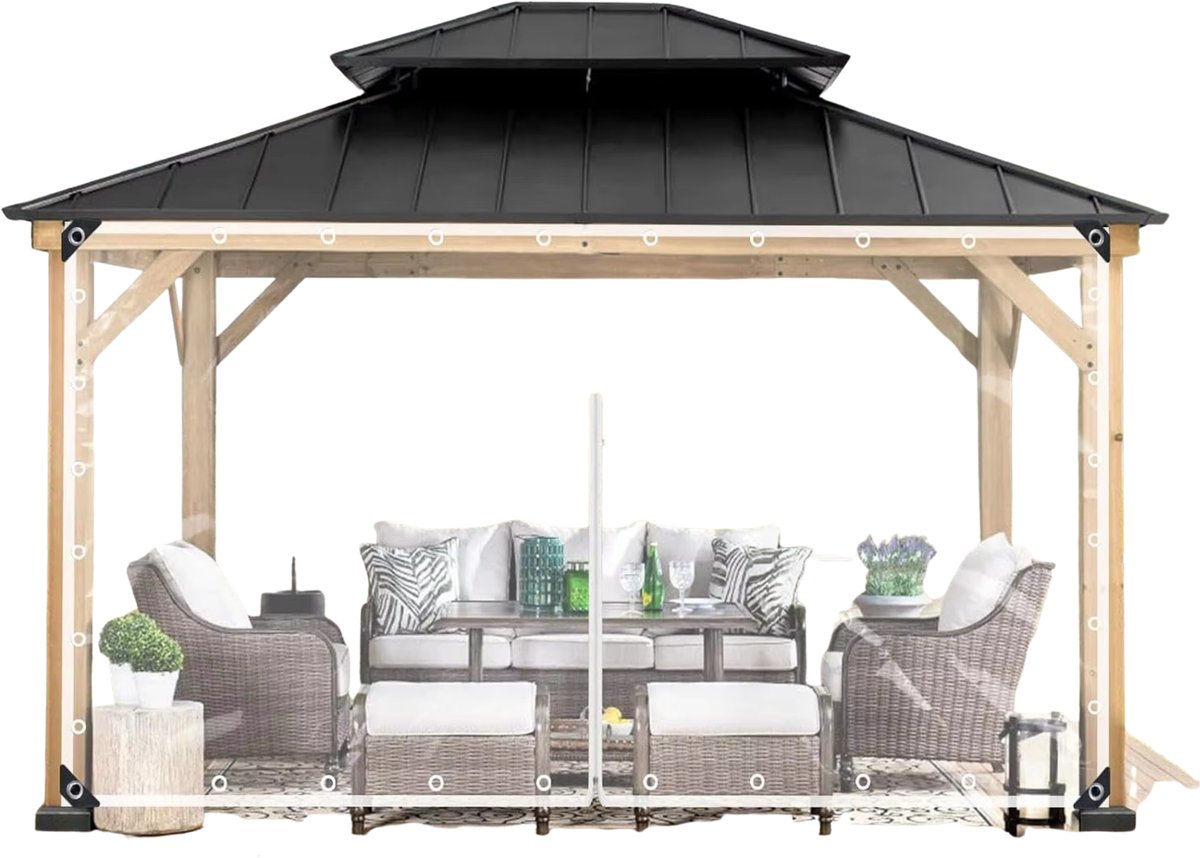 Dekzeil - Afdekzeil - Zeildoek - Voor Tuinhuis & Terras -Transparant 2x3m