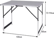 Aluminium Staal Opvouwbare Campingtafel - Voor Buiten - Dinertafel voor Tuin, Balkon, Picknick, BBQ en Familiefeest