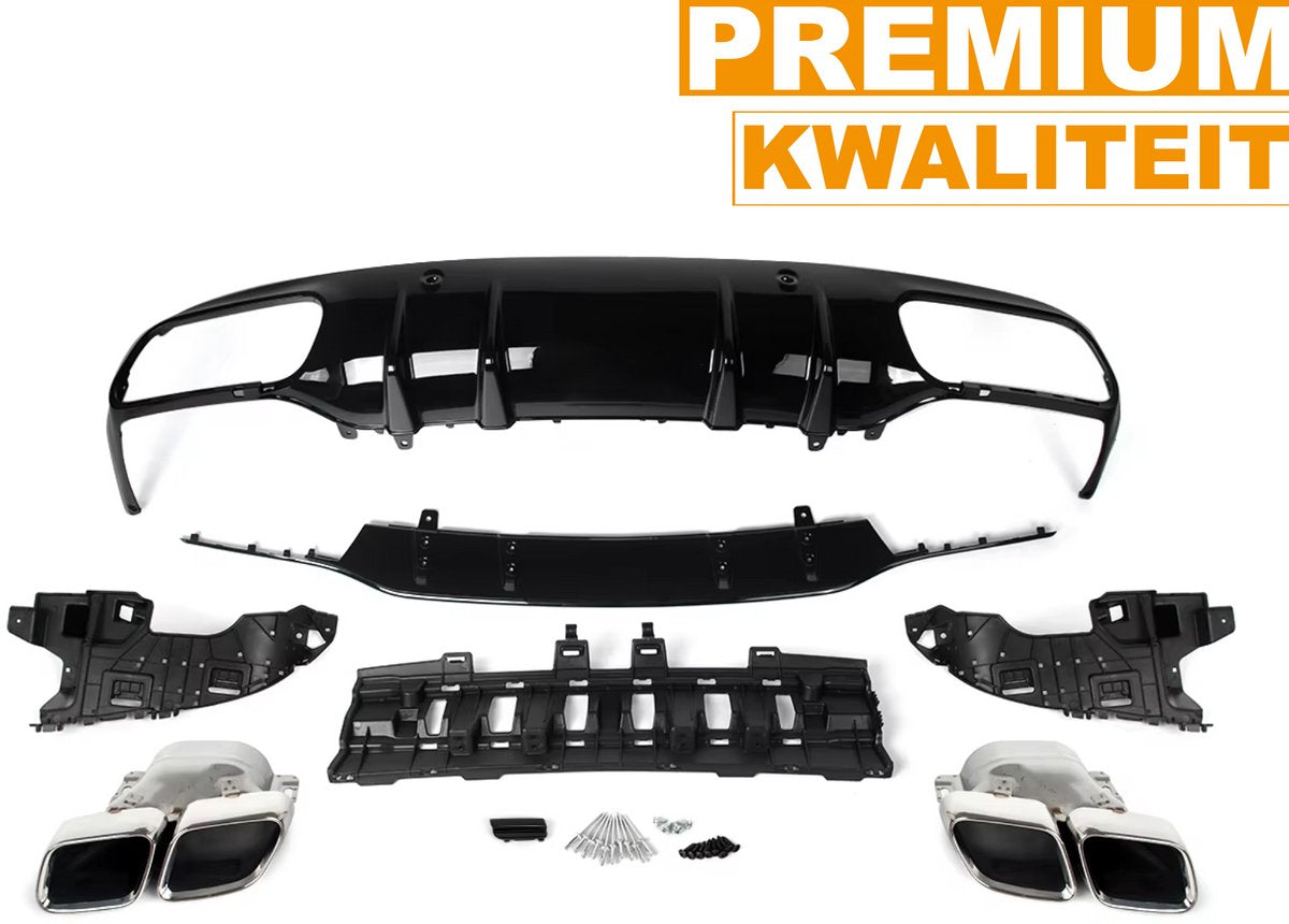 Achterbumper - Voor Mercedes C-Klasse C205/A205 Coupe/Convertible 2015-2018 - Auto accessoires - Splitter lip - C63 stijl