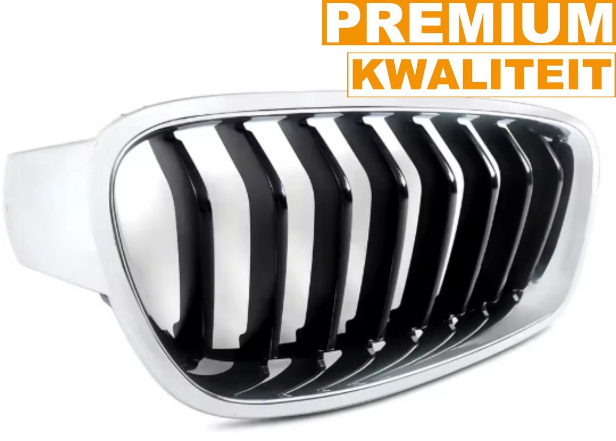 Niergrille Vanta - Rechter voor Nier grille - Voor BMW 3 Serie F30/F31/F35 (2012-2018) - Chroom & Zwart - Auto accessoires