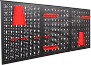 Gereedschapswand XL - Gereedschapskast - Rood - 120x60cm - Pegboard - Gereedschapsbord - Gereedschapwand - Gereedschap organizer - Metalen muur organizer - Tool organizer