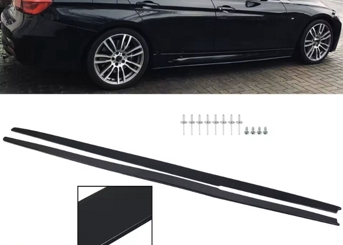 Autoskirt Rokken Spatborden Splitter - Voor BMW 3 Serie F30 (2012-2018) - Glanzend Zwart - Auto accessoires