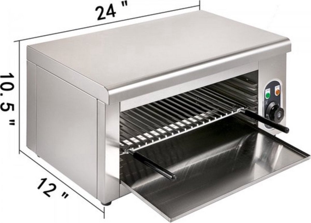 Salamander Grill - 2000W - Vleeskuikens - 450x260 mm - Kaassmelter - Professioneel Grillapparaat