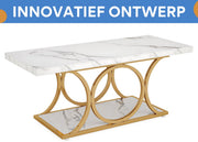 Luxe Salontafel Elvya - Rechthoekig - Modern - Voor woonkamer - Bijzettafel - 120cm - Bruin
