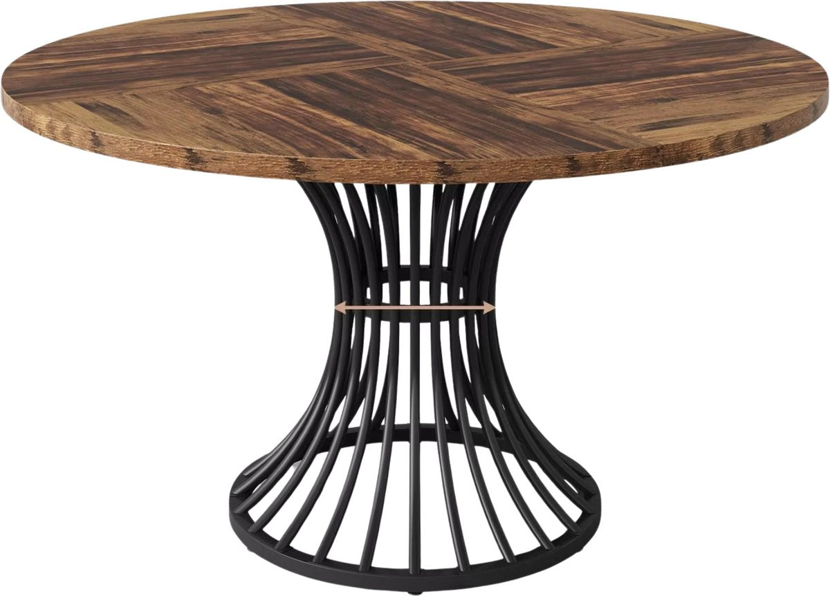 Ronde Eettafel Zurich - Voor 4 personen - 120cm - Voor Keuken of eetkamer - Hout