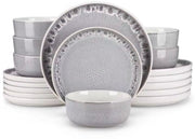 Averto Serviesset - 36 delig - 8 persoons - Grijs - Dinerborden - Bordenset - Diepe borden - Ontbijtborden - Servies - Keukenservies