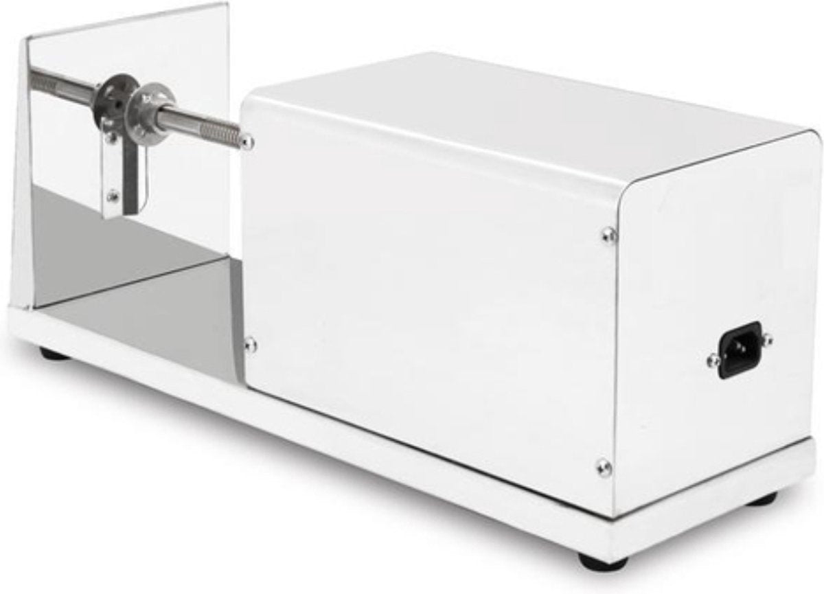 Happyment Elektrische Aardappel Spiraalsnijder ‚Äì Frietsnijder ‚Äì Aardappelsnijder ‚Äì Multifunctionele Groentesnijder ‚Äì RVS ‚Äì Zilver