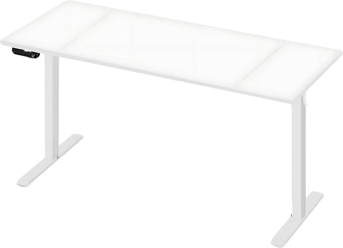 Elektrisch Sta-Bureau - In Hoogte Verstelbaar Ergonomisch Bureau voor Thuis of Kantoor - Met USB-Oplaadpoort en Geheugeninstellingen - Color: 140x60cm white