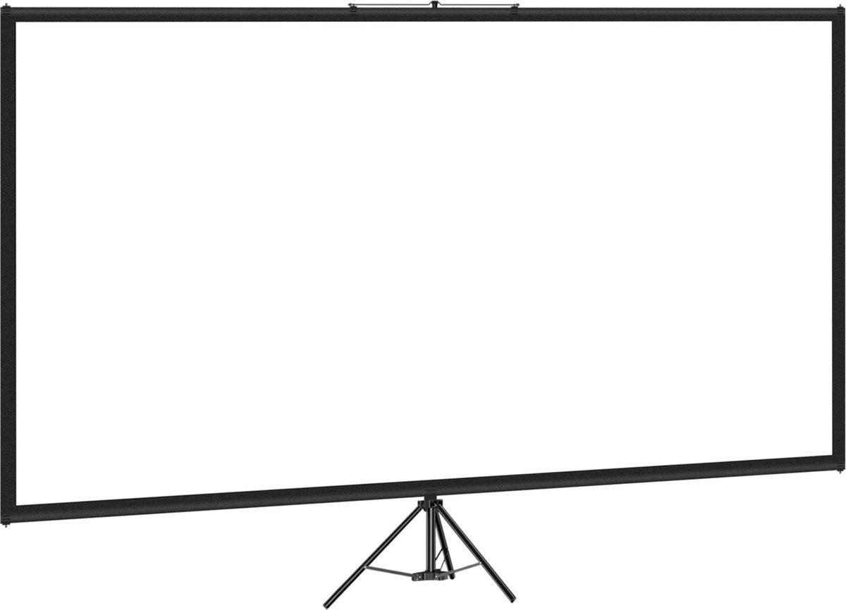 Happyment Beamer scherm 72 Inch - Met Statief - Thuisbioscoop - 16:9 - 4K HD - Draagbare Home Cinema - Indoor & outdoor