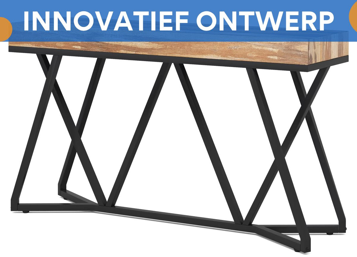 Wandtafel -Haltafel - Dressiortafel - Bijzettafel - Sidetable - Beige/Hout