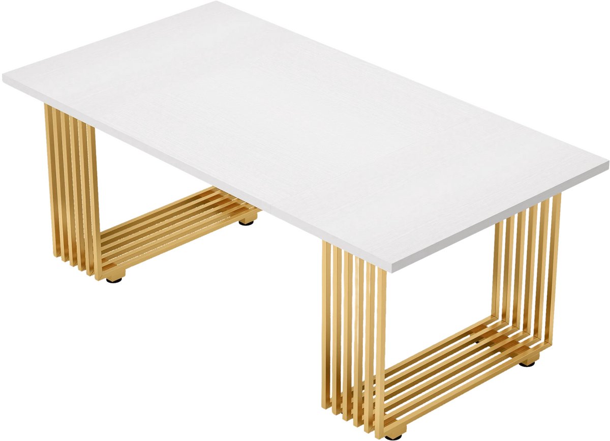 Moderne eetkamertafel Novio - Woonkamer -Marmerlook Blad - 160cm