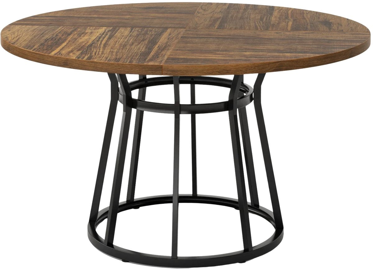 Eettafel Aravon - Rond 120cm - Keukentafel voor 4 Personen - Voor Keuken of Eetkamer