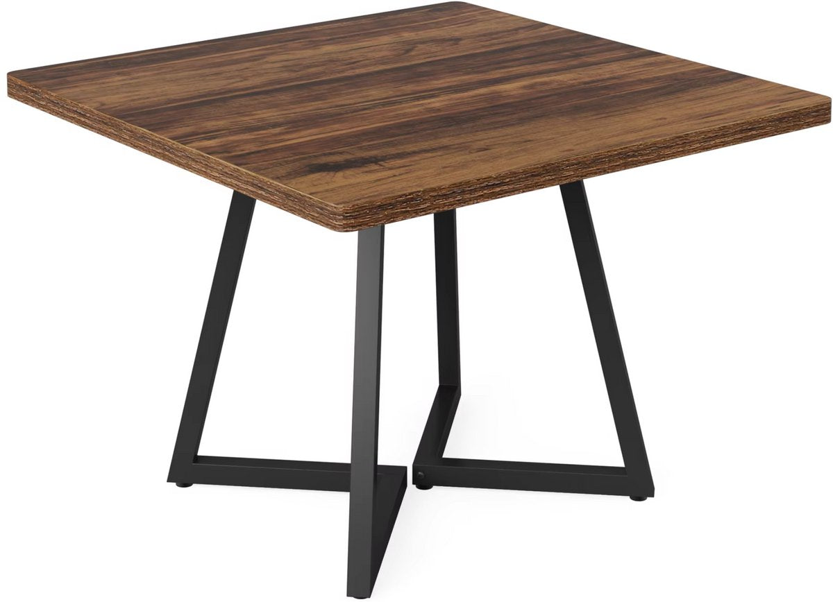 Eettafel Livanti - Voor 4 personen - Vierkant - Keukentafel 80cm - Voor eetkamer - Bruin