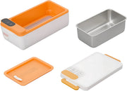 Elektrische Lunchbox - Voor Onderweg, Kantoor & School - Draagbaar & Oplaadbaar met Touchscreen Bedieningsknop - Inclusief Geïsoleerde Tas - Oranje