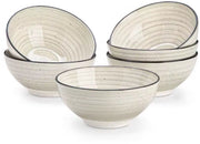 Marlito Serviesset - 6 kommen - 6 persoons - Beige - Dinerborden - Bordenset - Diepe borden - Ontbijtborden - Servies - Keukenservies