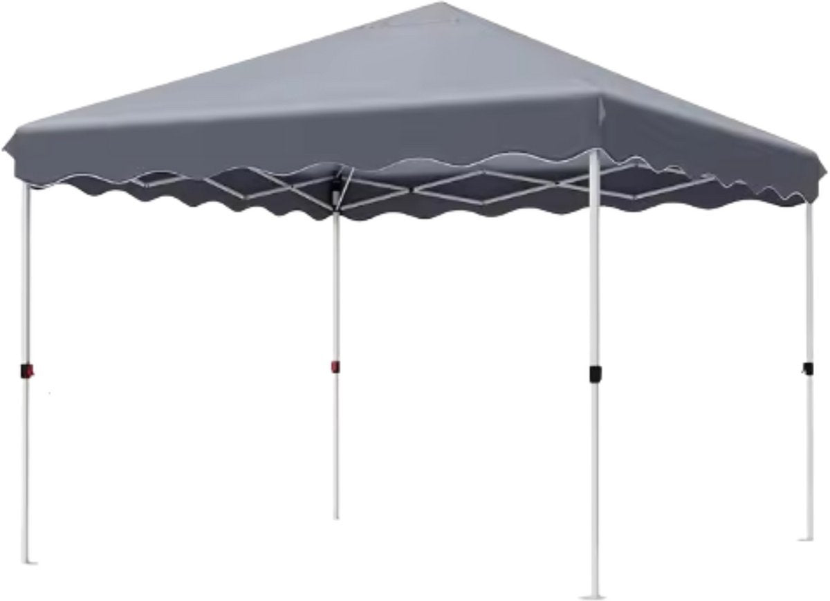 Gazebo Tavien - Pergola - Paviljoen - Partytent - Strandtent - Voor Terras, Feest en Achtertuin - 3x3m - Grijs