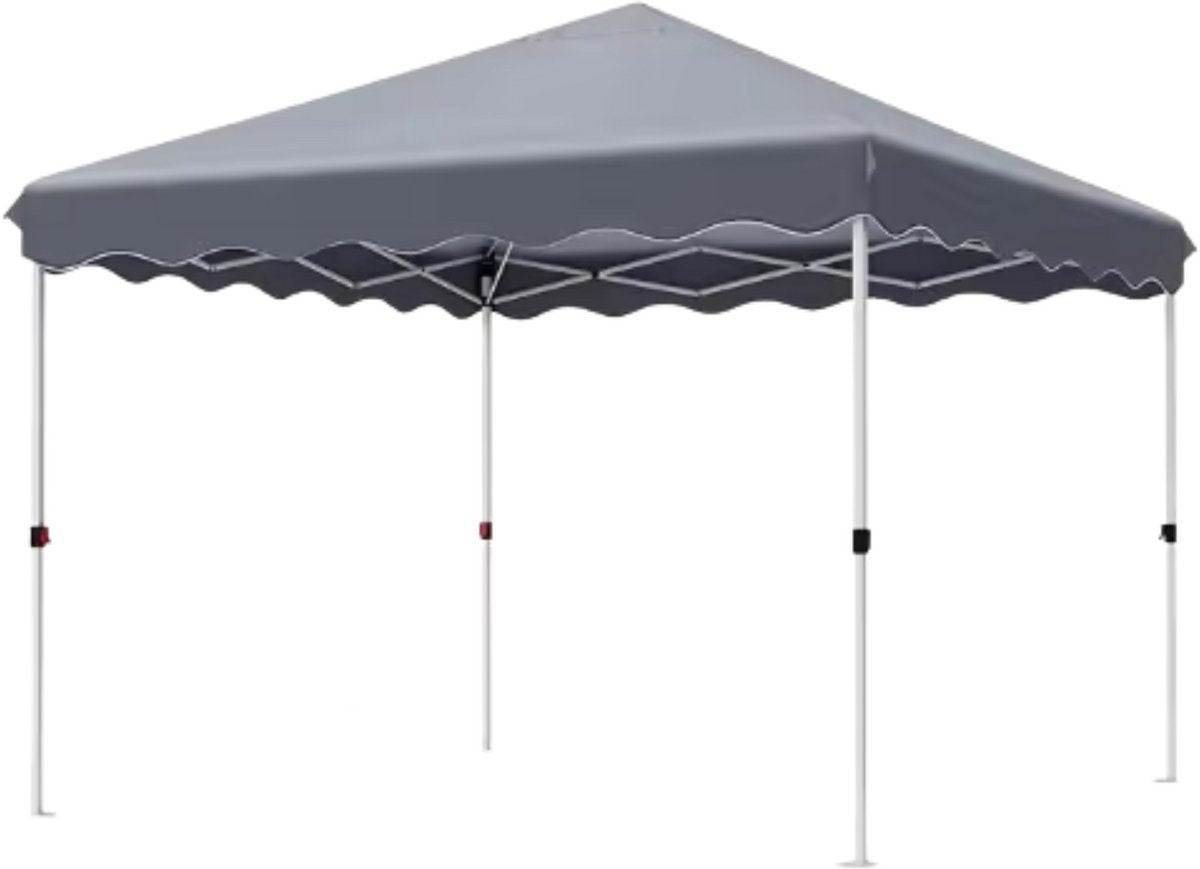 Gazebo Zyrell - Pergola - Paviljoen - Partytent - Strandtent - Voor Terras, Feest en Achtertuin - 3x3m - Grijs