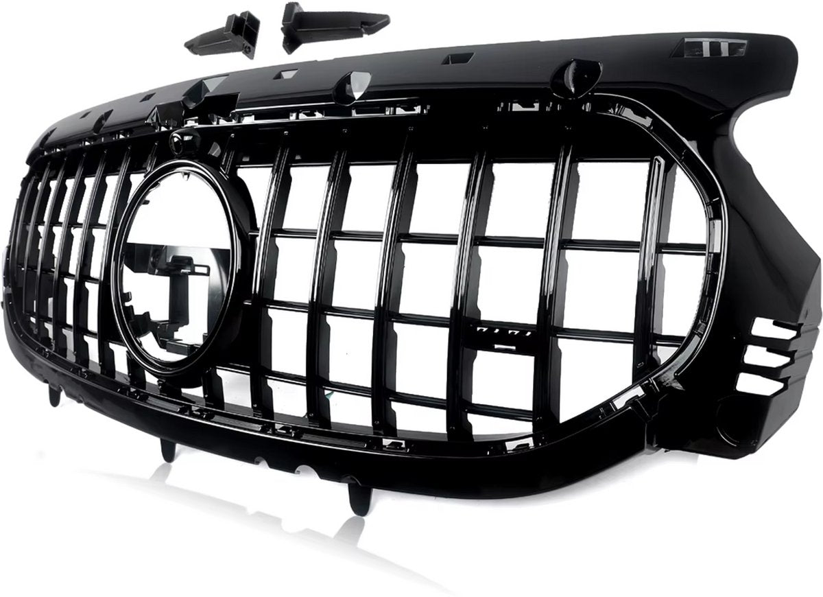 Grille - Voor Mercedes-Benz GLA-Klasse H247 GLA200 2020-2023 - Auto accessoires - GT Grille - Niergrille - Gloss Zwart