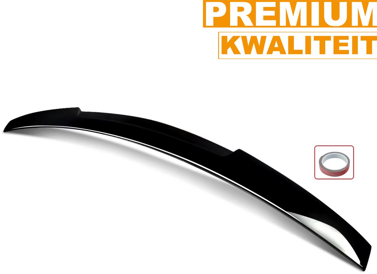 Kofferbak Spoiler Brutal - Voor Audi A4/S4/RS4 B8 Sedan (2008-2012) - M4 BrutalStijl - Achterbumper - Gloss Zwart