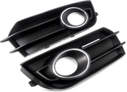 Grille - Voor Audi A1 8X 2010-2014 - Auto accessoires - Mistlicht grille cover - Met chroom trim - LH + RH