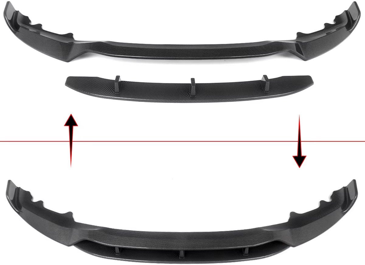 Veltrix FrontSplitter - Voorbumper Splitter Lip - Carbon Look - Voor BMW X5 F15 (2013-2018) - M Performance Stijl