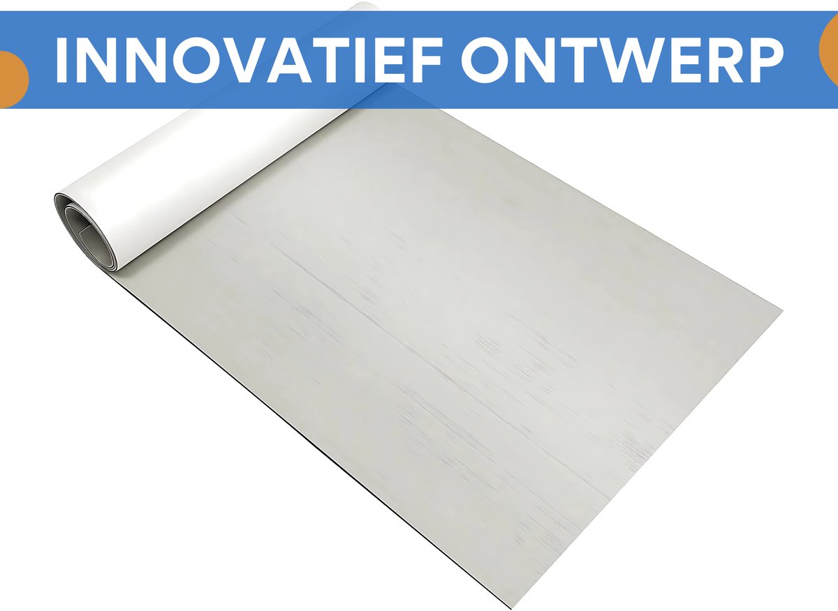 Bootvloer - Vloerbedekking - Bootmat - Jachtvloeren - Voor Bootterras, RV & Surfplanken - 240×90 cm - 6mm Dik - Grijs