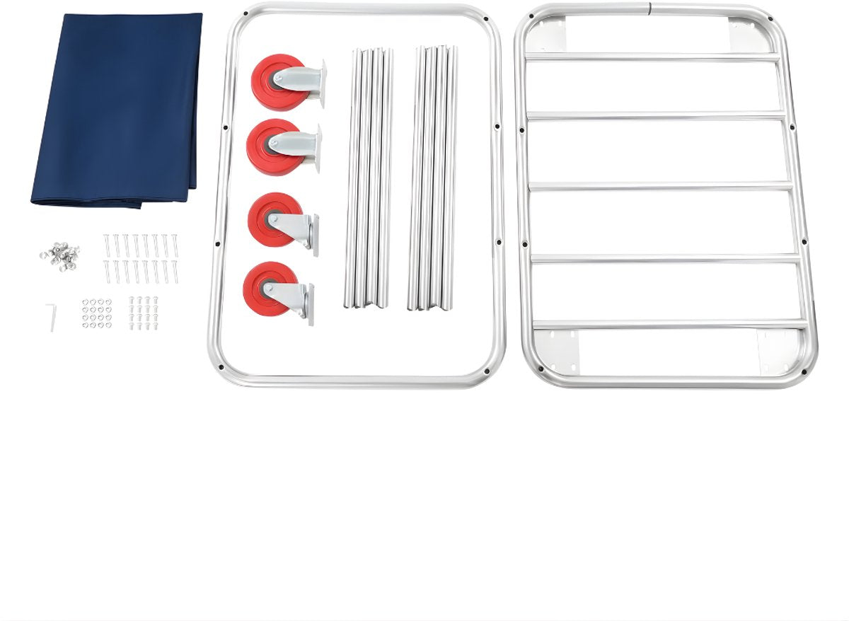 Waswagen - Wasverzamelwagen - Wasmand - Voor thuis, hotel en horeca - Blauw