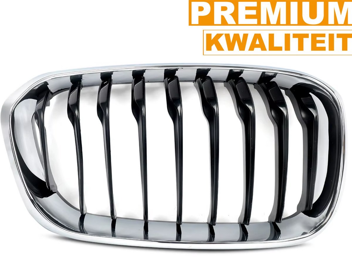 Grille Quorin - Voorbumper grille - Chroom + Zwart - Voor BMW 1 Serie F20/F21 LCI (2015-2019) - Auto accessoires
