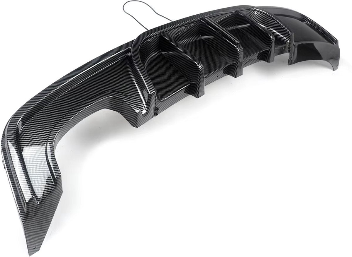 Diffuser Kit Dravon - Achterdiffuser Bumper Deluxe - Voor BMW 1 Serie E82 Coupe 135i M Sport - Carbon Look F1 Stijl - Auto accessoires