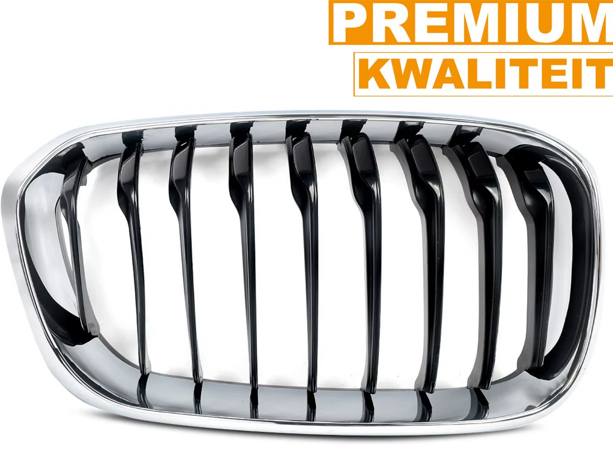 Front Niergrille - Chroom + Zwart - Auto accessoires - Voor BMW 1 Serie F20/F21 LCI (2015-2019)