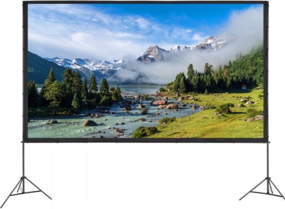 Projectiescherm deluxe - 150 inch - Beamerscherm - HD 4K - Projectiedoek - Beamer Scherm - 160° Kijkhoek