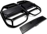 Voorbumper - Voor BMW G22/G23 2021-2023 - Auto accessoires - CSL stijl mesh grille - Gloss Zwart