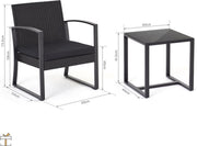 Tuinset - Voor 2 personen - Waterbestendig - Loungeset stijl