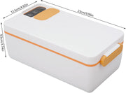 Elektrische Lunchbox - Voor Onderweg, Kantoor & School - Draagbaar & Oplaadbaar met Touchscreen Bedieningsknop - Inclusief Geïsoleerde Tas - Oranje