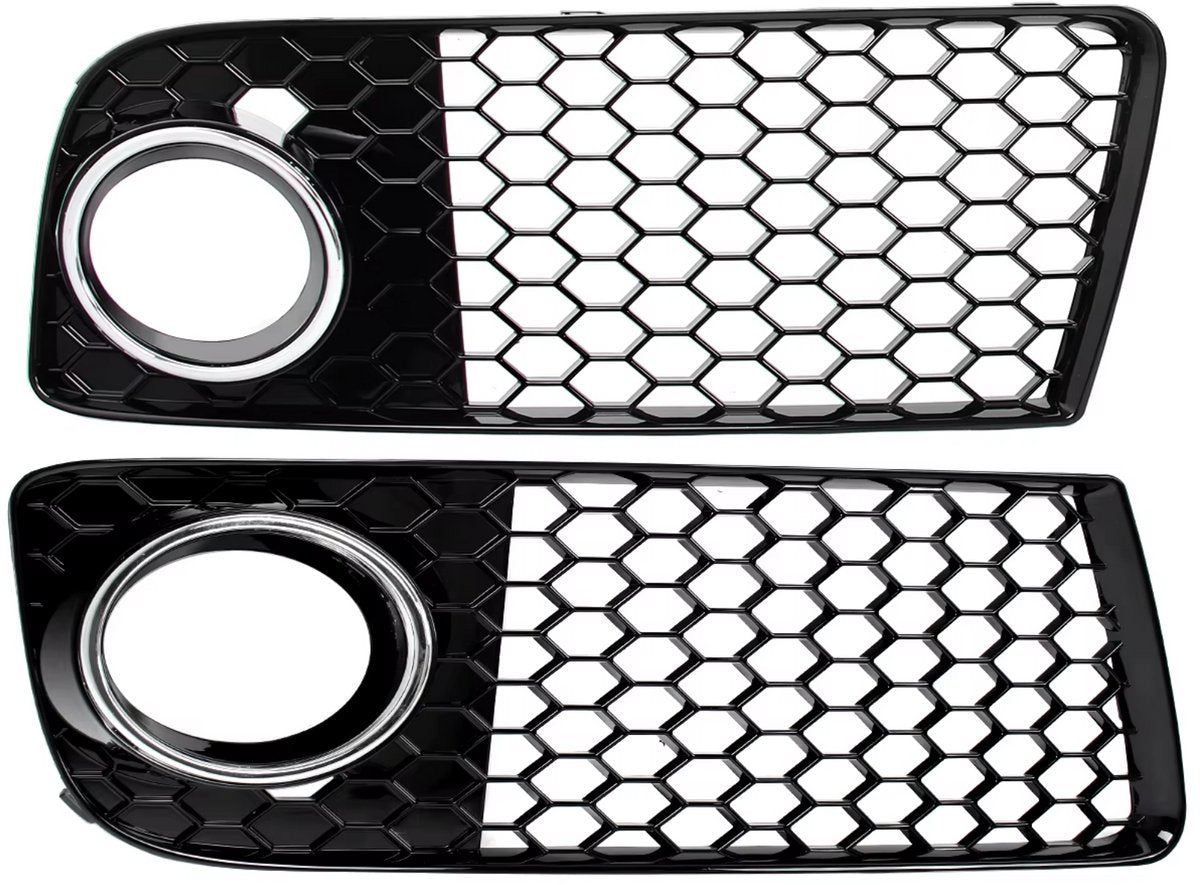 Voorbumper Mistlicht Grille Covers - Voor Audi TT MK2 8J (2010-2014) - Honingraat Mesh
