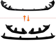 Voorbumper - Voor BMW 2-Serie G42 M Sport 2022-2024 - Auto accessoires - Splitter lip - Gloss Zwart