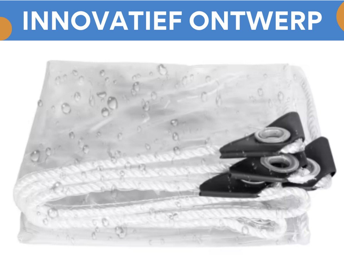 Transparant PVC zeildoek - Waterdicht - Dekzeil - Veranda - Overkapping - Wind - 200x200cm