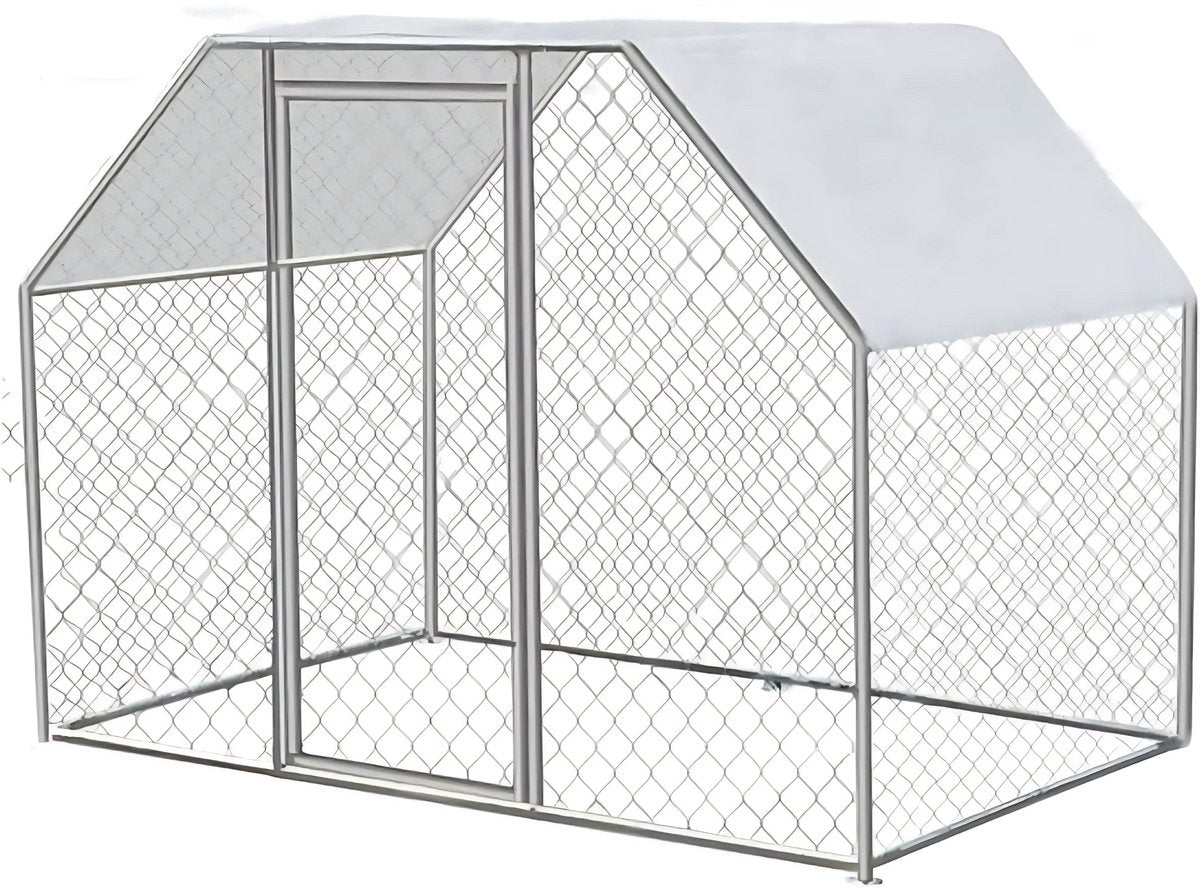Luxe Kippenhok - Kippenren voor buiten - Buitenren - 4 x 3 x 2 m - Ren - Kippenkooi - PE-zeildoek - Zonwerend Gevogeltehok