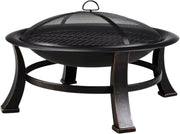 Vuurkorf open haard - 76cm - Voor buiten - Vuurschaal met vonkenschaar - BBQ Grill