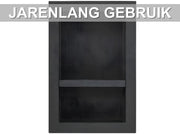 Douchenis - Wandnis - Inbouwnissen- Voor Badkamer & Douche - Zwart - 2 vakken - 41 × 107 cm
