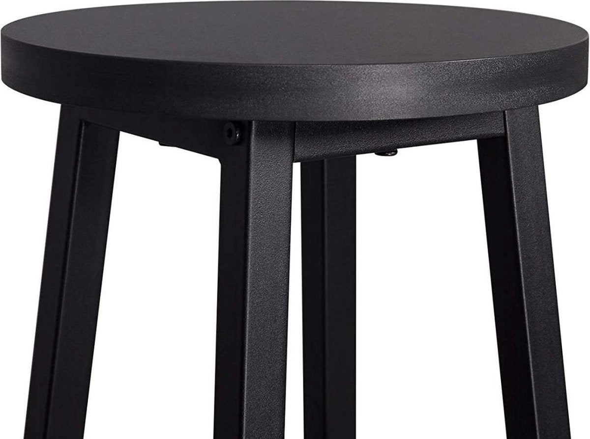 Hoge barkrukken Parijs - Zwart - Set van 2 - Keuken - Barstoelen - Zonder rugleuning - Hout