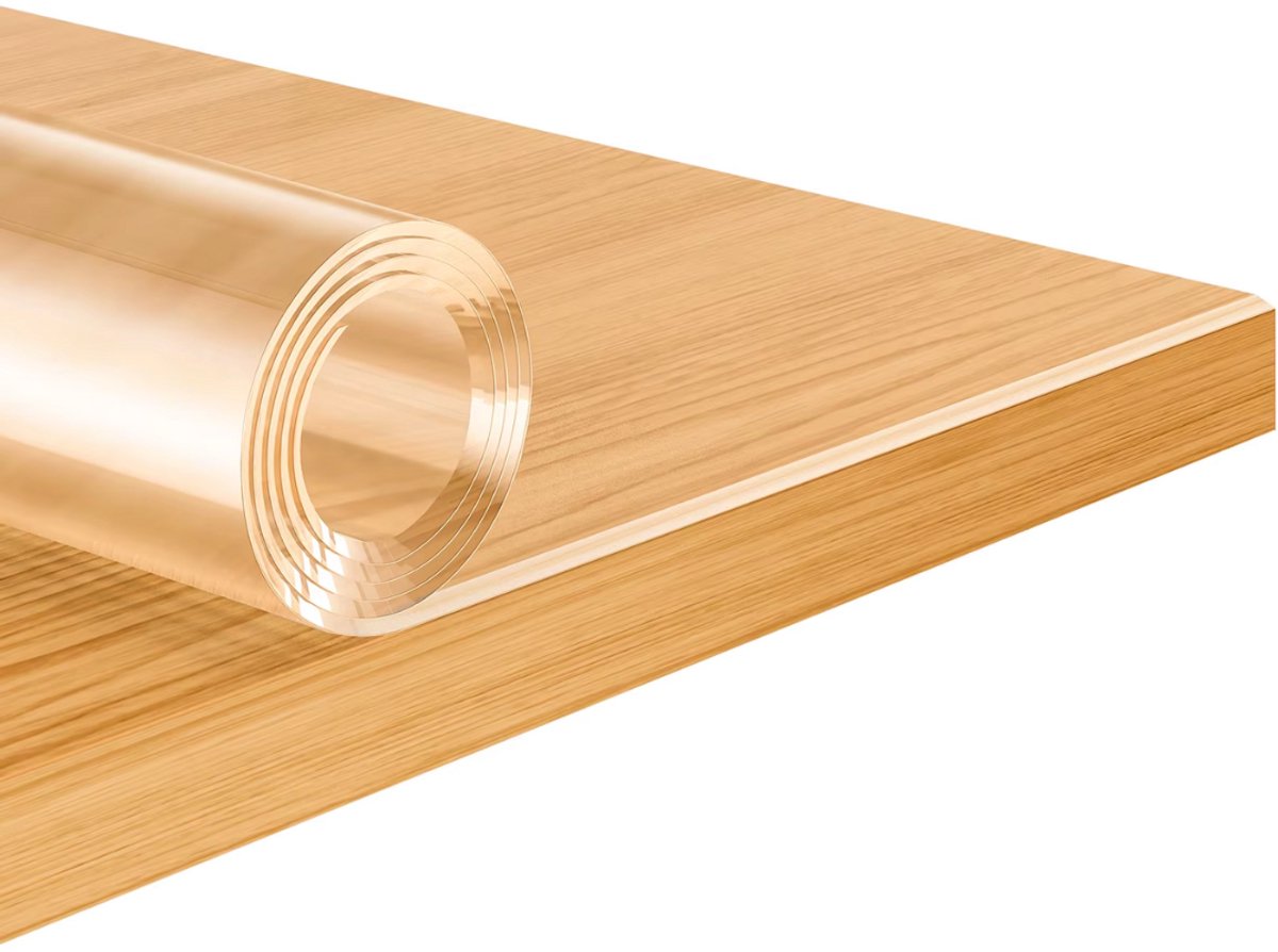Transparant Tafelkleed - PVC Tafelbeschermer 2 mm - 100x180 cm - Waterdicht & Kristalhelder - Rechthoekig - Beschermhoes voor Eettafel
