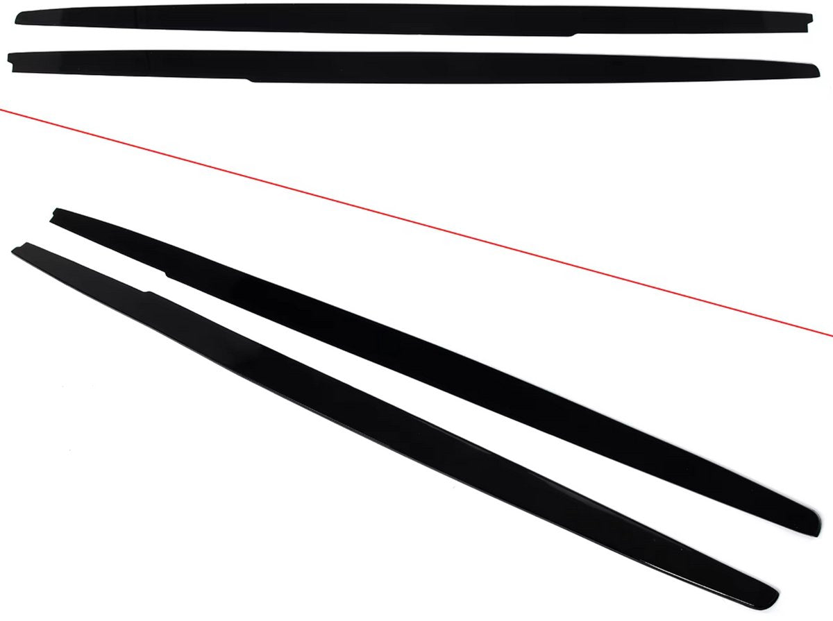 Zijrokken Panelen Verlenglip - Gloss Zwart - Voor BMW 5 Serie E60/E61 (2004-2010) - Auto Accessoires