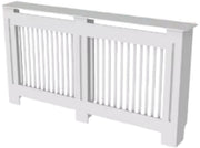 Radiatorombouw Valora - 152x92 cm - Ombouw rooster - Verticale panelen - MDF - Stijlvol - Wit