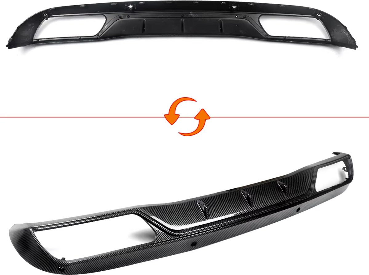 Achterbumper Diffuser met Uitlaat Tips - Voor Mercedes W205 C200/C300 Sedan (2015-2018)- Auto Accessoires