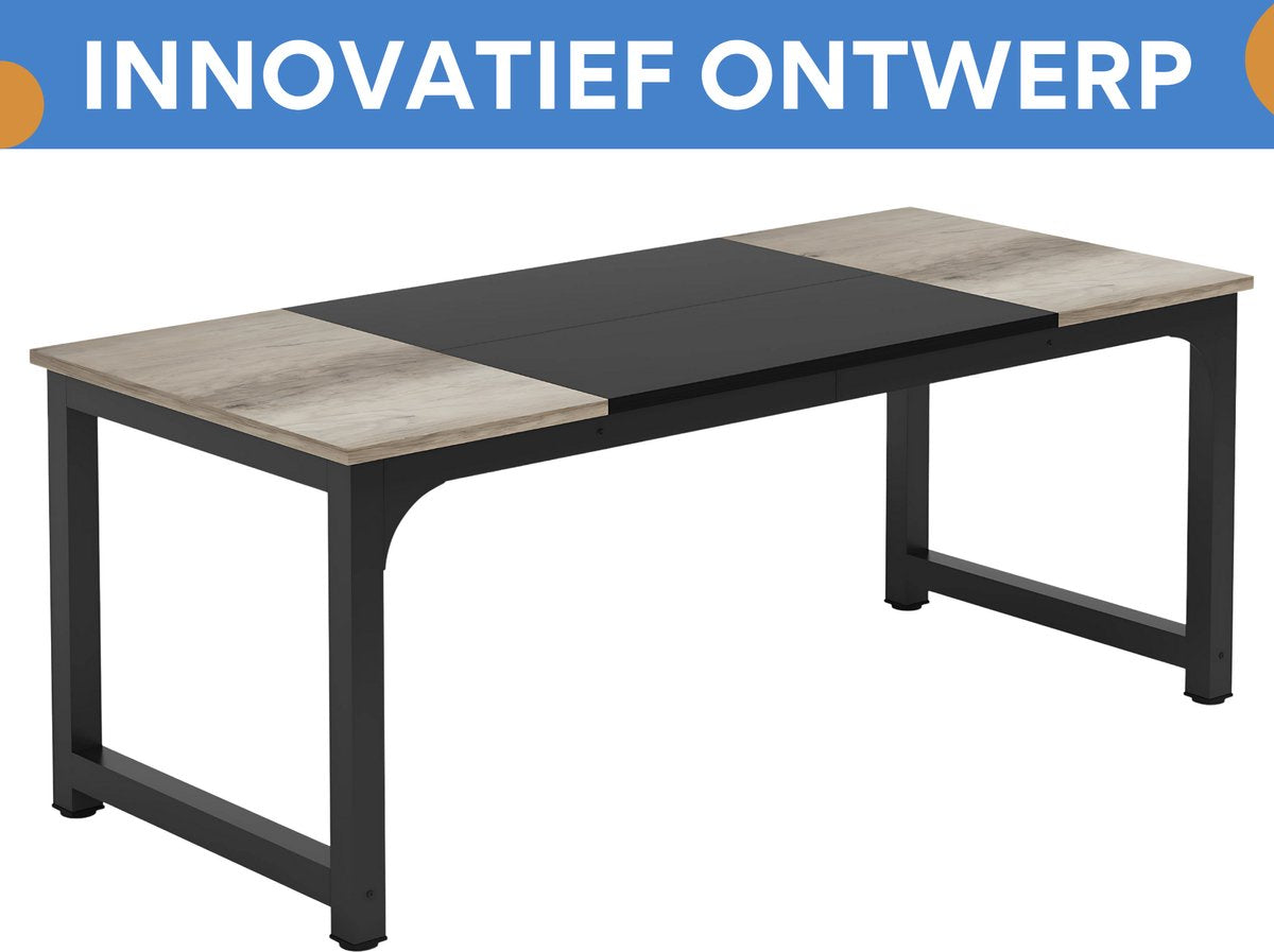 Modern Computerbureau - Vintage grijs - Voor Thuiswerkplek of Kantoor - Bureau