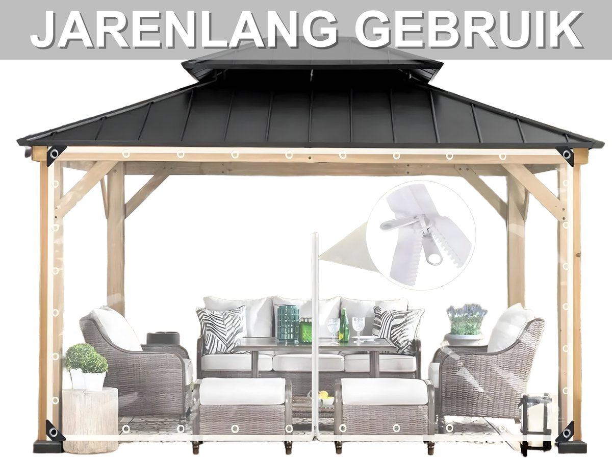 Dekzeil - Afdekzeil - Zeildoek - Voor Tuinhuis & Terras -Transparant 2x2m