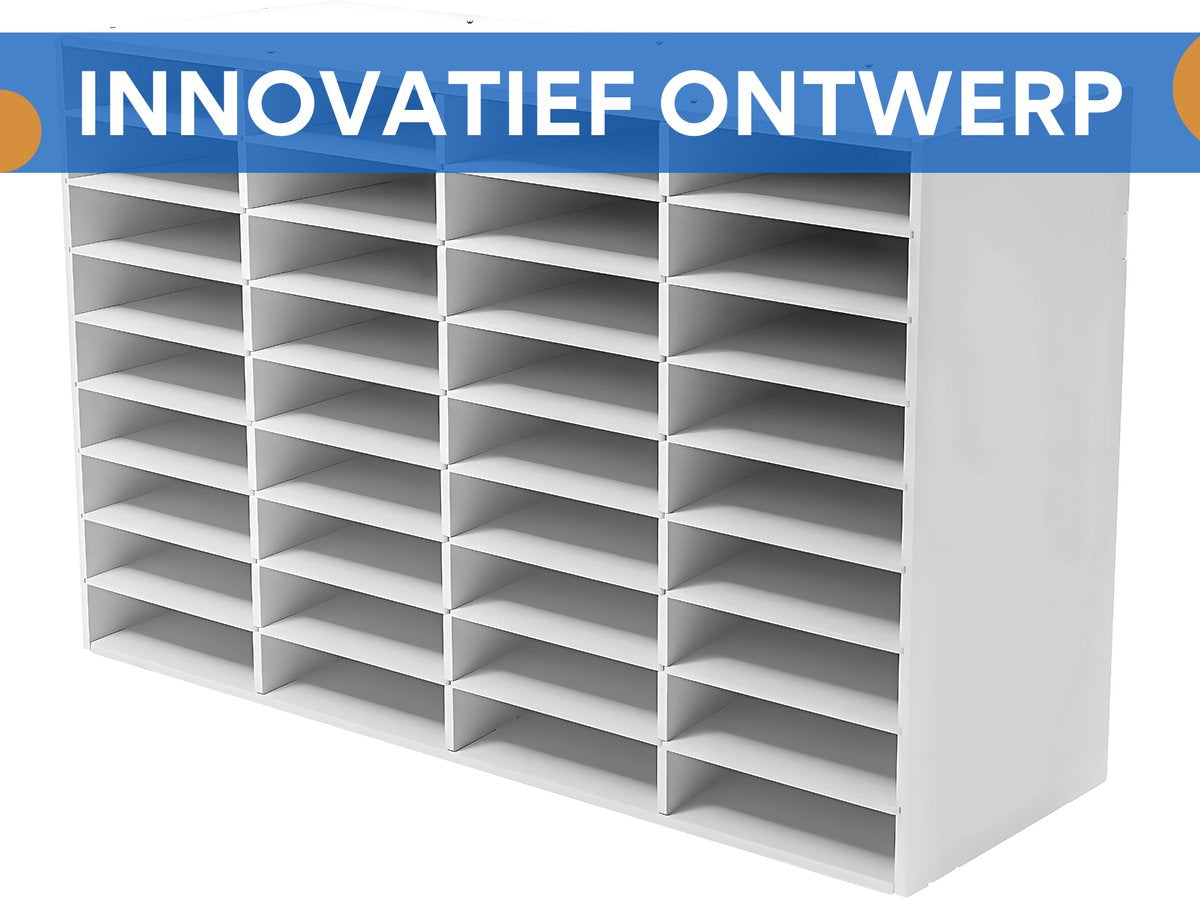 Documenten organizer - Bureau organisator - Bureau accessoires - Brievenbak - Voor Kantoor, Thuis en School - 100x30x61 cm - Wit